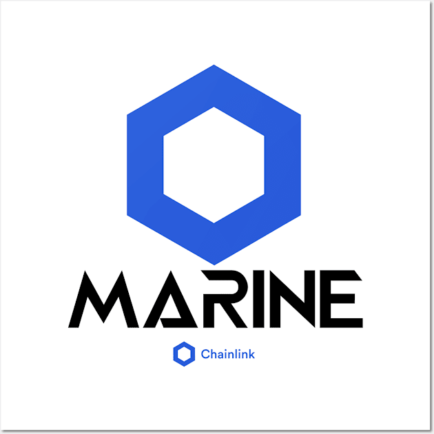 Chainlink Crypto. Link Marine Wall Art by KultureinDeezign